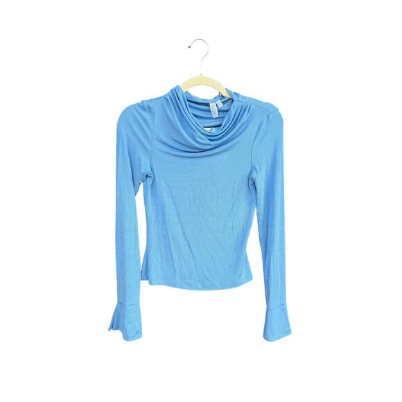 & Other Stories Tops - & Other Stories Cowl Neck Ribbed Long Sleeve Top XS